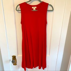 Style & Co Red Midi Swing Dress
